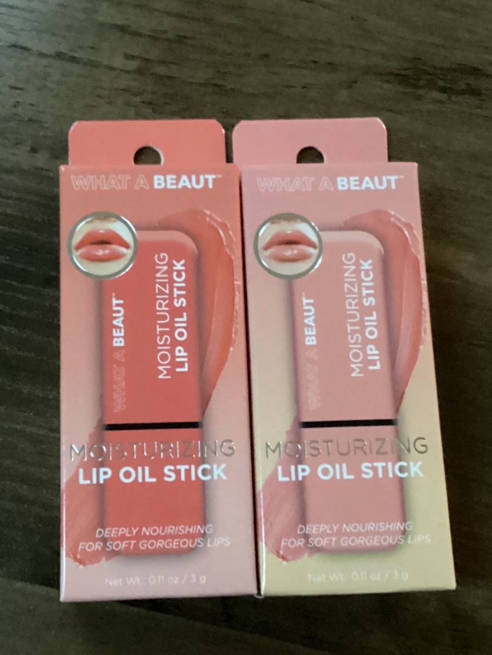 WHAT A BEAUT Moisturizing Lip Oil Stick (2 Pack) New